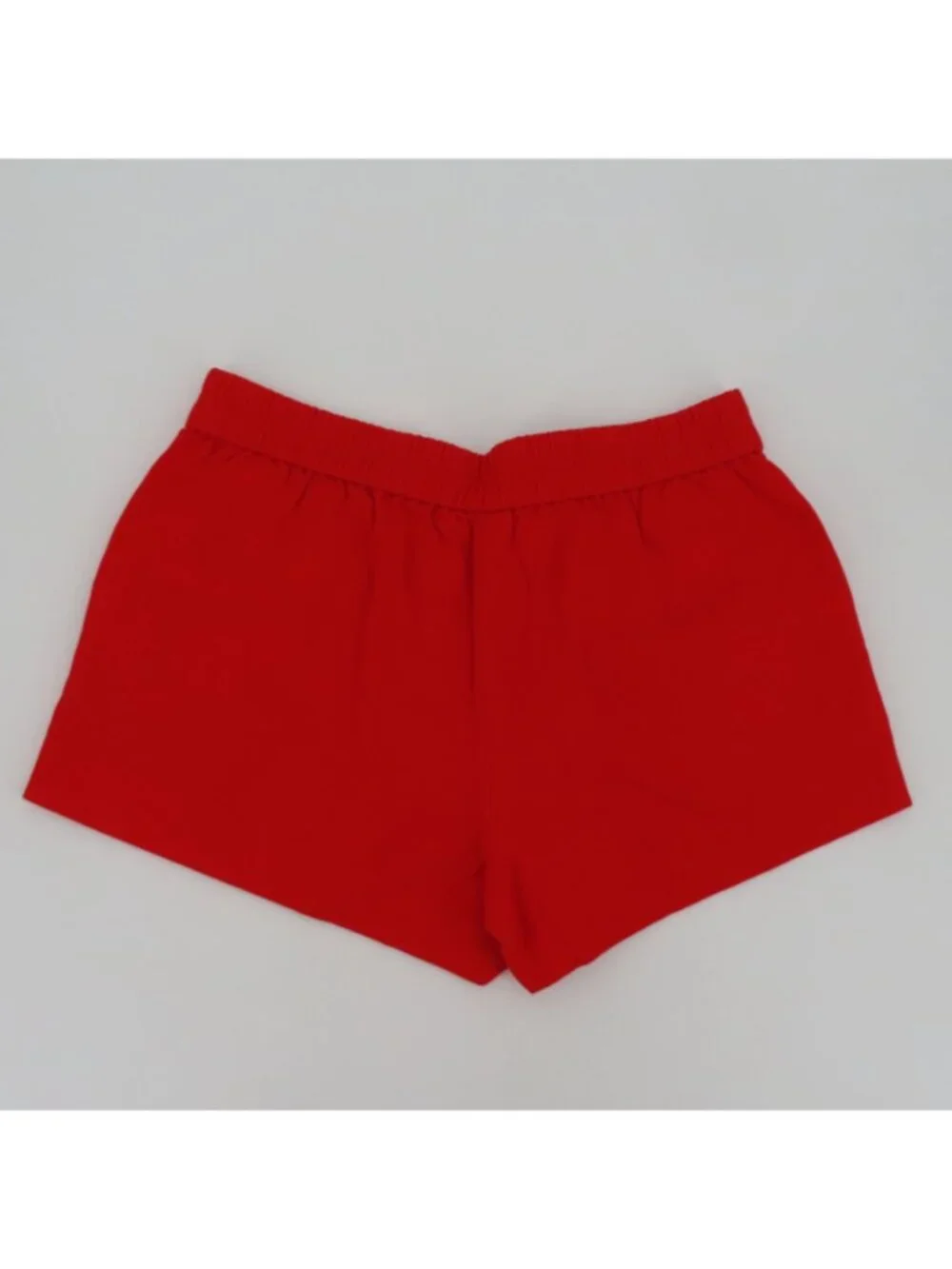 J Crew Women 6 Red Orange Pull On Shorts Pockets All Cotton Stretch Waistband